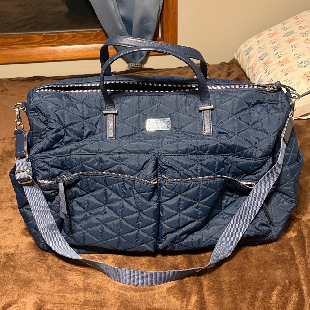 Kate Spade Navy Quilted Travel Bag